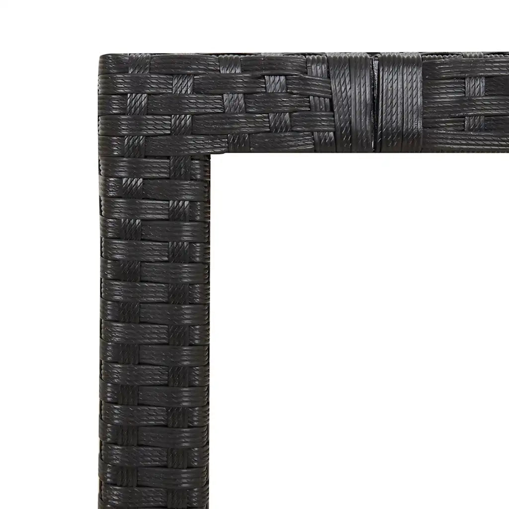 Set BistrÃ² da Giardino 5 pz con Cuscini in Polyrattan Nero