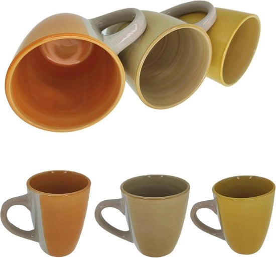 Set di 6 Tazze Ceramiche – Design Moderno per Caffè, Tè e Bevande Calde – Ideale Regalo