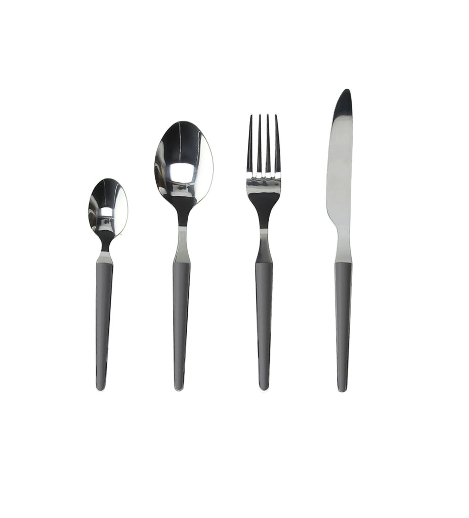 Tognana Porcellane Zen set di posate 24 pz Antracite, Stainless steel