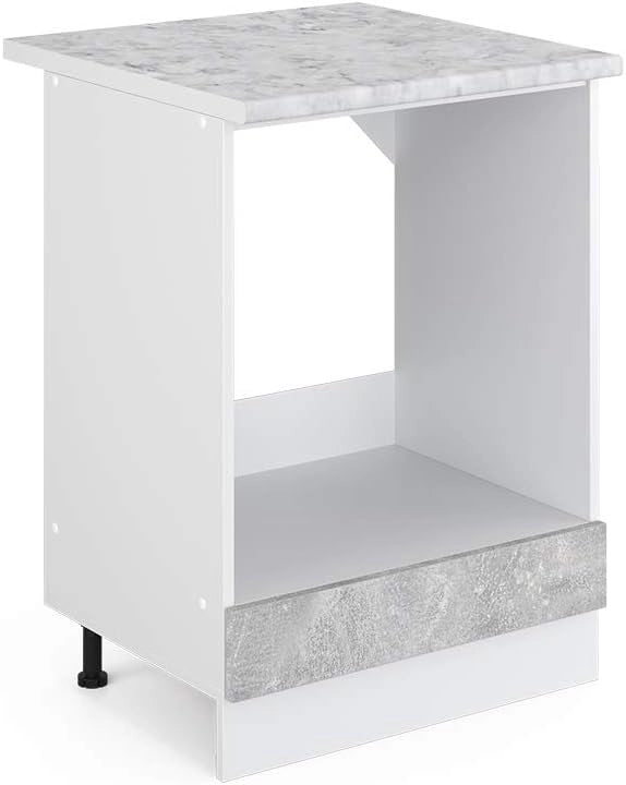 Mobile per forno da incasso R-Line, Calcestruzzo, 60 cm, PL Marmo, per la libera combinazione all'interno di sistemi cucina modulari