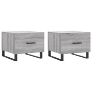 2 pz Tavolini salotto | Tavolino da caff¨¨ | Tavolino da Soggiorno Grigio Sonoma 50x50x40cm Legno Multistrato