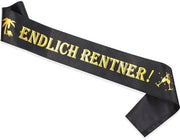 Regalo di Pensione Elegante con Fregio - Decorazione della Pensione - Festa di Addio - Telaio di Satin di Alta Qualità - 84 cm di Lunghezza - 9,5 cm di Larghezza