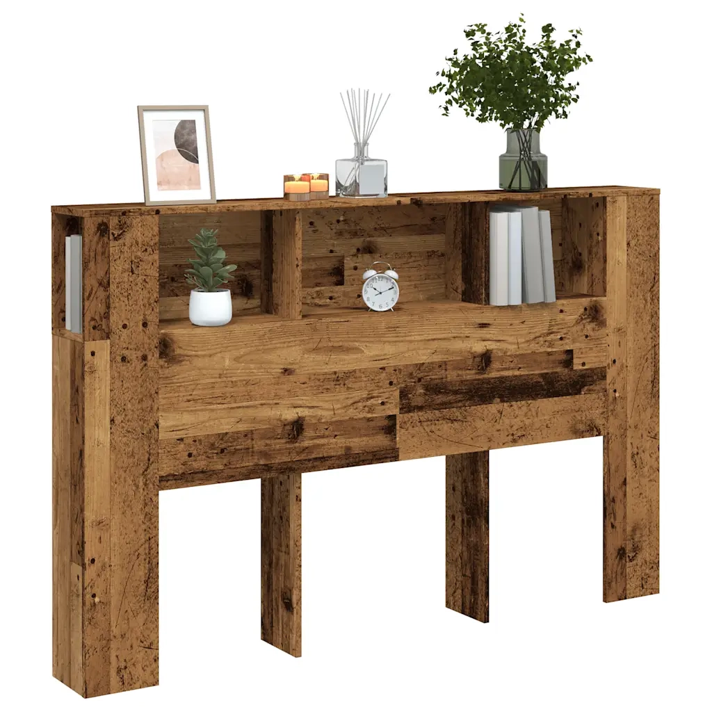 Testiera con Contenitore Legno 160x18,5x103,5 cm in Truciolato 856882