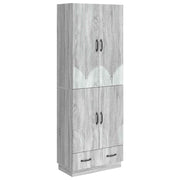 Set di armadi 2 pcs Sonoma grigio Legno ingegnerizzato