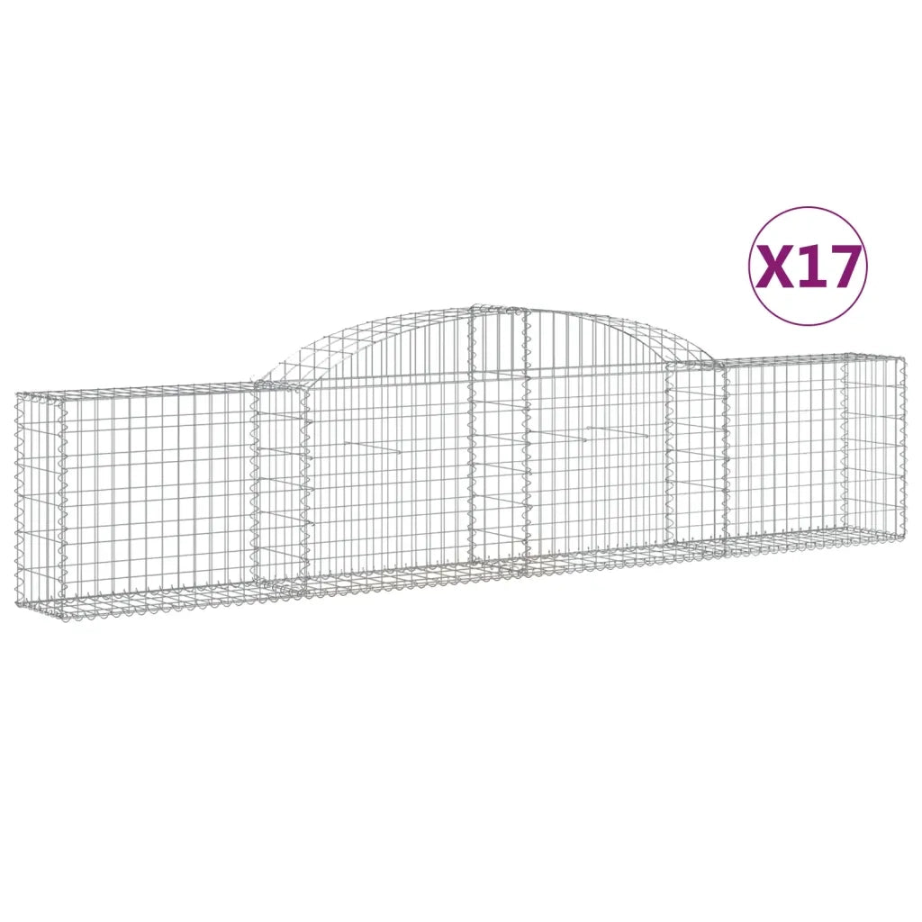 Cesti Gabbioni ad Arco 17 pz 300x30x60/80 cm Ferro Zincatocod mxl 100261