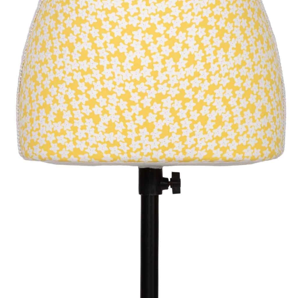 Manichino legno schiuma con tessuto giallo 37.5x24x168 cm