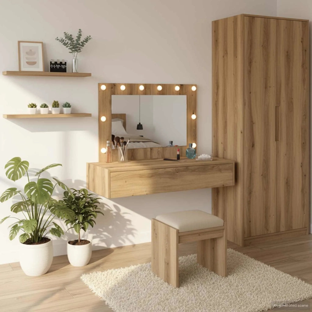 Toeletta | Tavolo da Trucco Marrone 100 x 40 x 70 cm Legno multistrato