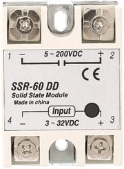 Corona d'oro - Relè a semiconduttore - Relè SSR-60DD - 60A per applicazioni DC - Formato compatto - Interruttore affidabile - Adatto per diverse applicazioni