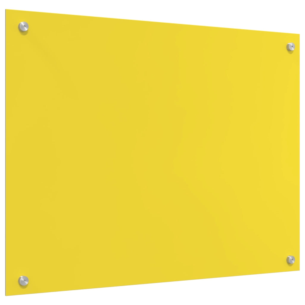Schienale da Cucina Giallo 80x60x0,6 cm in Vetro Temperato