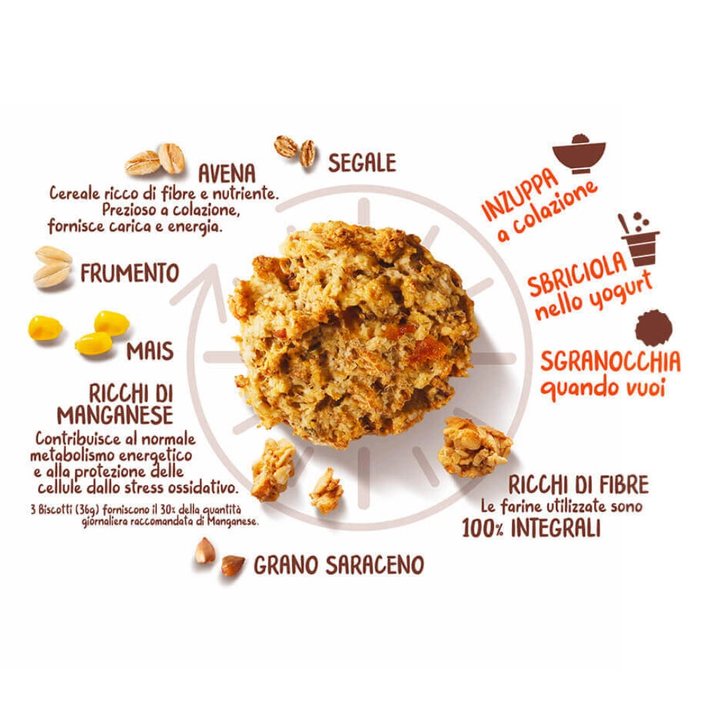 Galbusera cereali g granola e frolla con albicocca arancia mandorle 3 confezioni