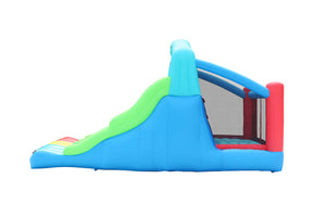 Gonfiabile per Bambini Triplo Scivolo Racing Arrampicata e Rimbalzo Multicolore