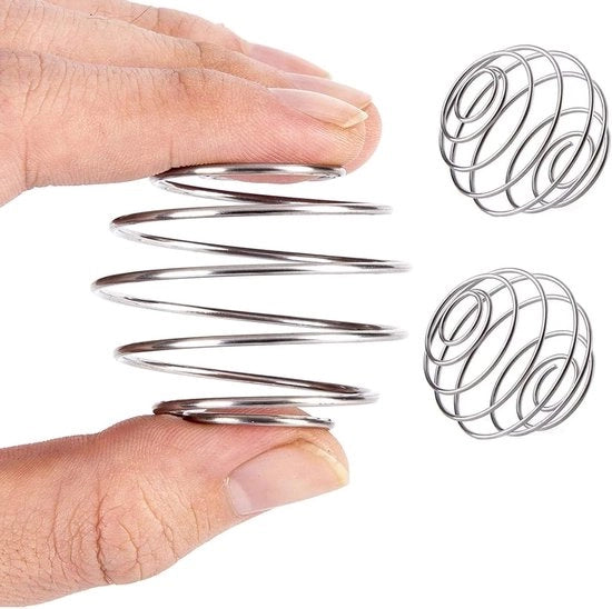 Due contenitori shaker mixbal proteine shaker, miscelatore a specchiatura in acciaio inossidabile, miscelatore a specchiatura in acciaio inossidabile, palline di miscelazione shaker flesbal sostituzione per bicchiere da cucina e accessori da cucina.