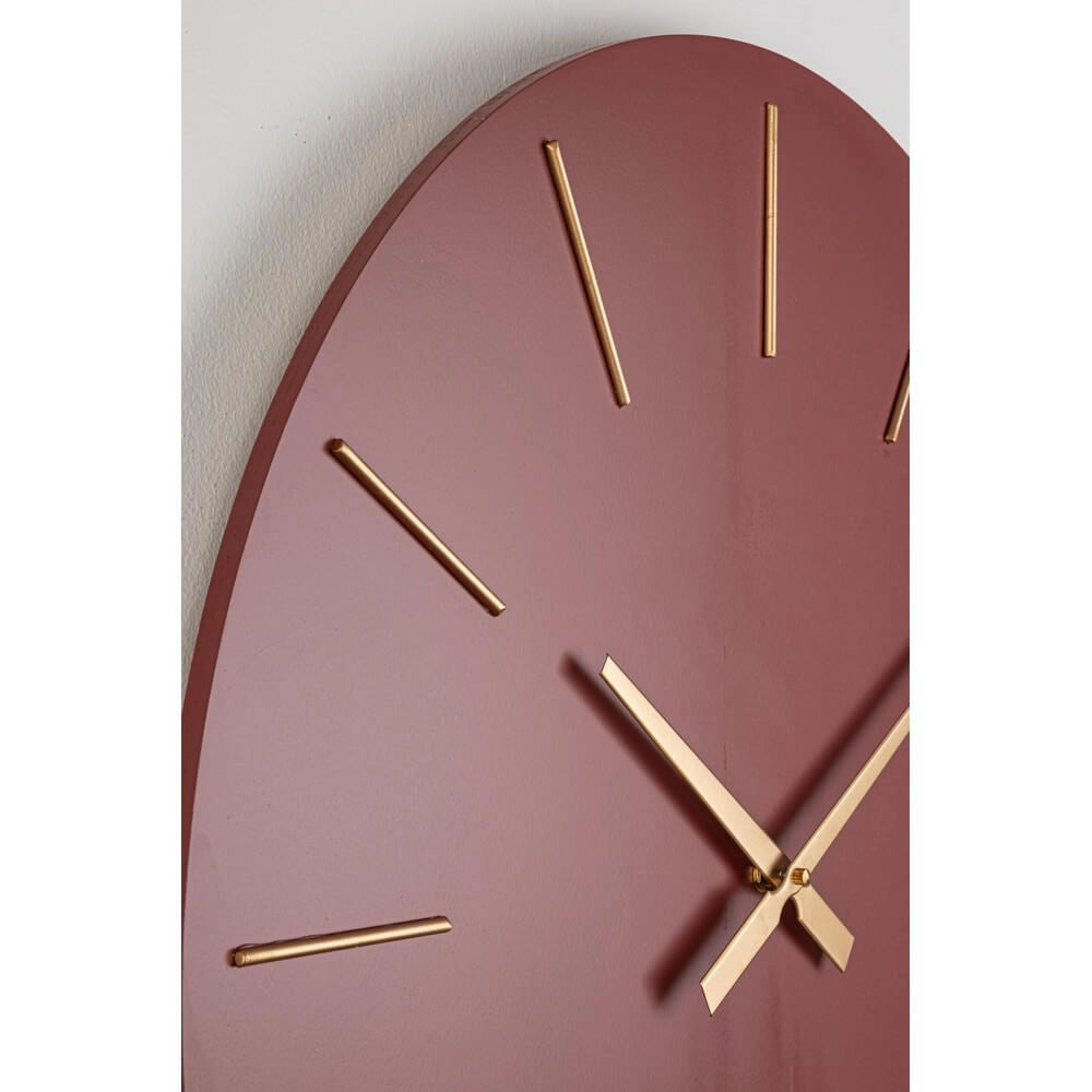 Orologio da Parete Rotondo in MDF con Dettagli Dorati - TINO