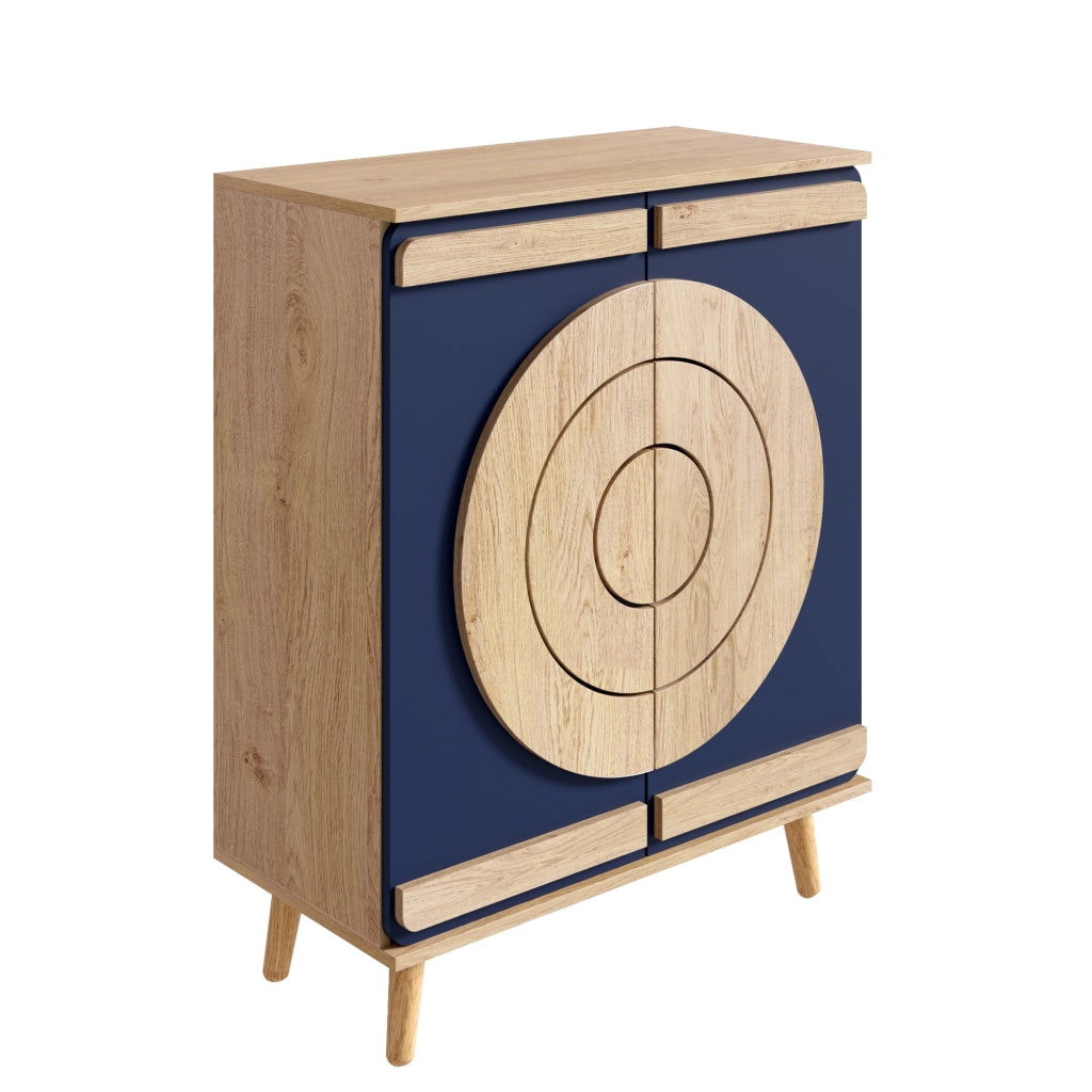 Scarpiera con Ante Geometriche e Ripiani ¨C Xylo ¨C Legno, Multilivello