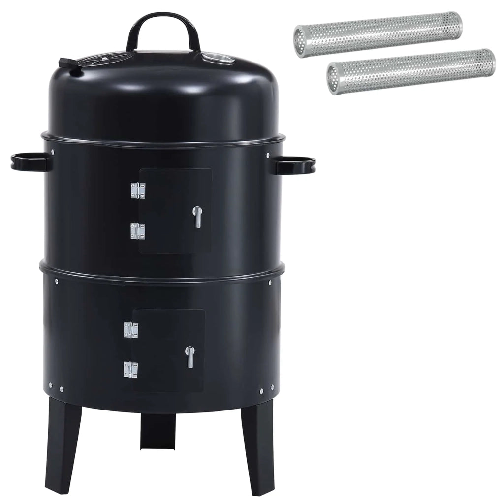 Griglia da Esterno Ø 40 x 80 cm Acciaio Nero 3443028