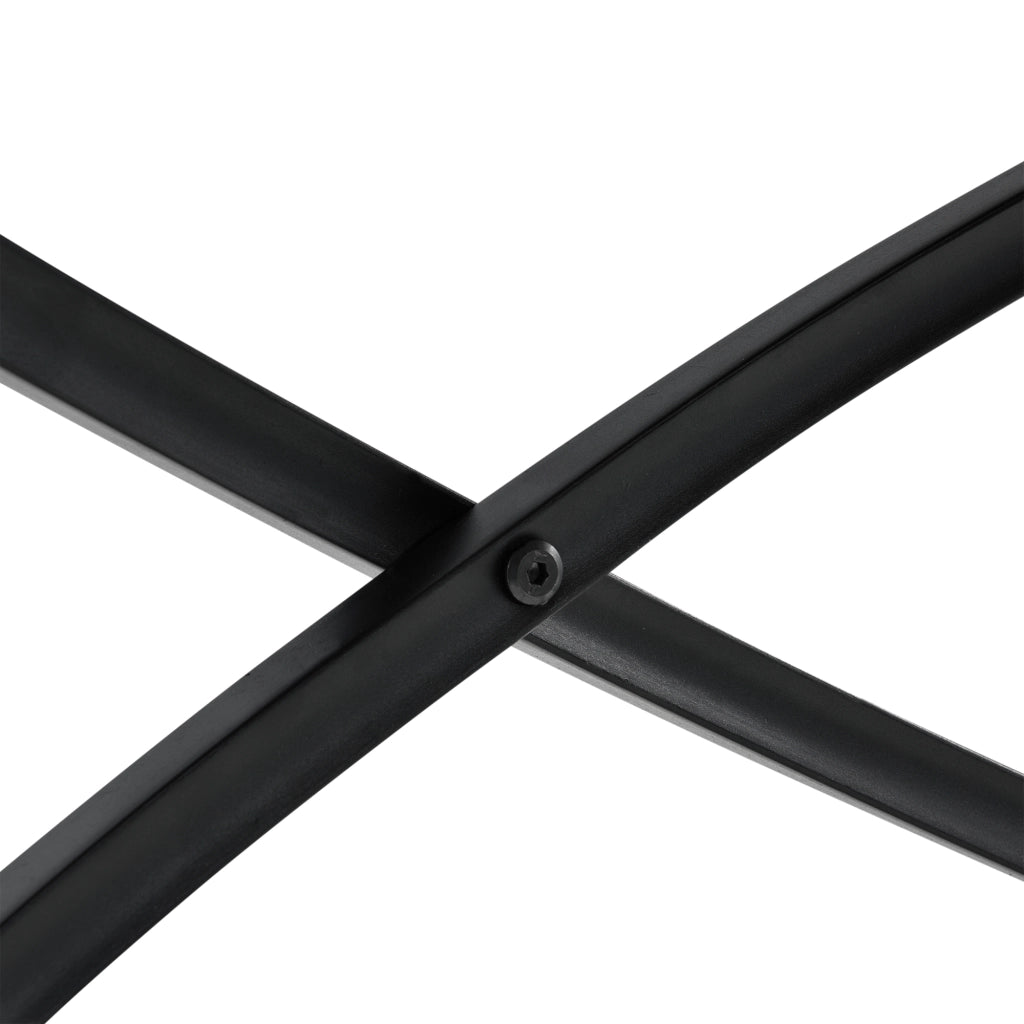 Tavolino da Salotto Dunedin con Piano Rotondo e Base Spirale - Effetto Legno / Nero [en.casa]