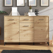 Madia Laerru, Credenza un Cassetto, 138x40x90h cm Marrone Rovere Nodi