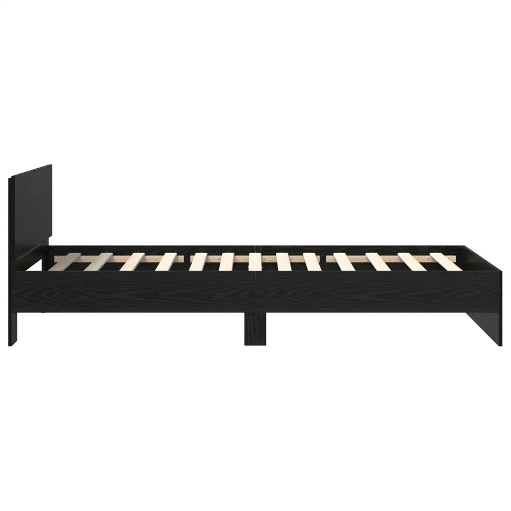 Letto con LED Rovere Nero 80 x 200 cm Legno ingegnerizzato 8009000