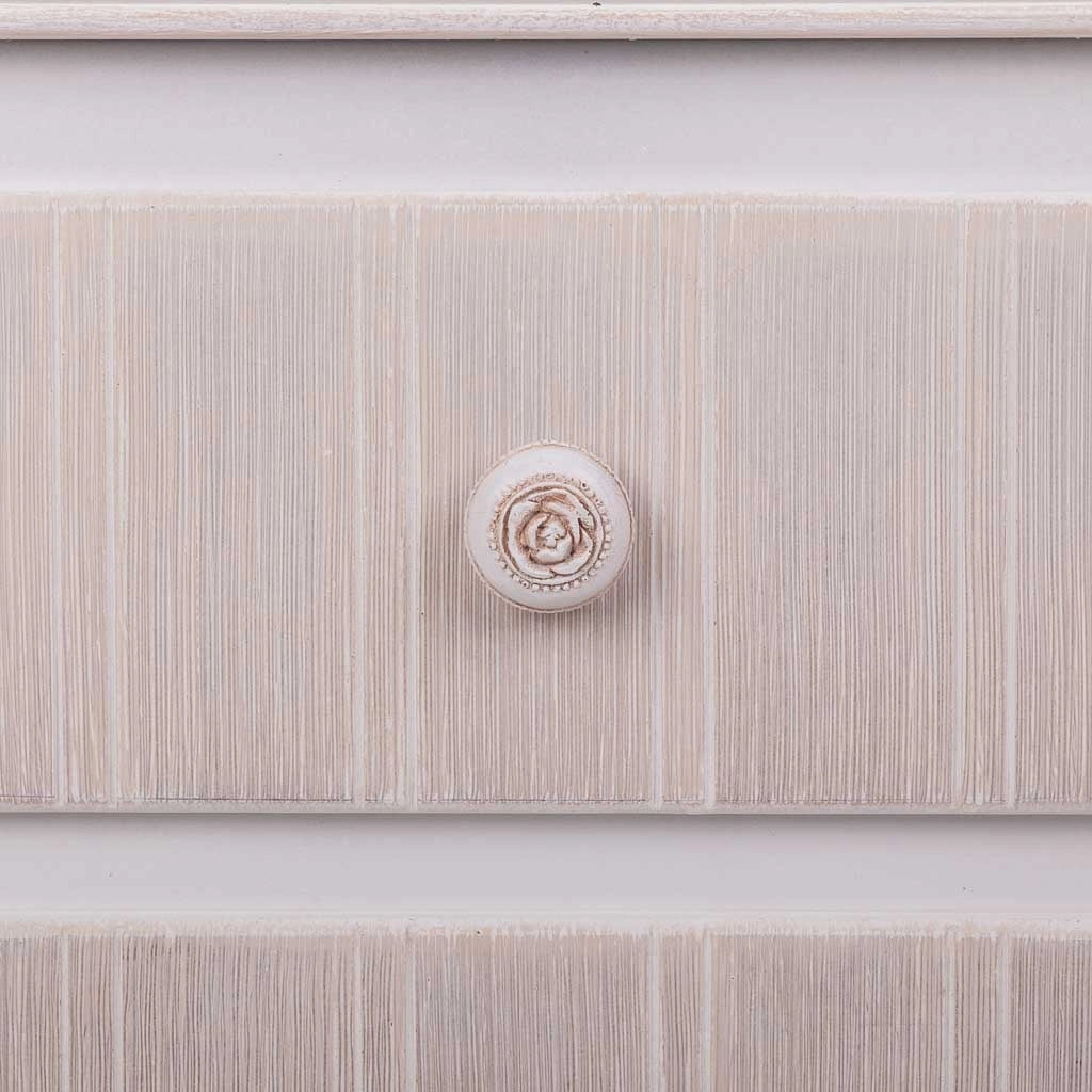 Comodino in legno bianco 39x36x72,5