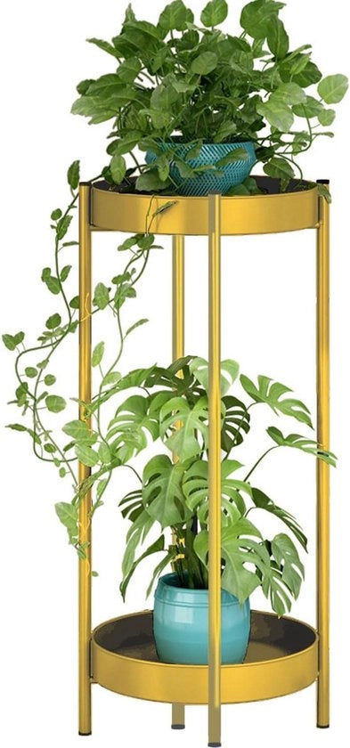 Standarizzatore per piante in metallo - supporto per vaso per interni ed esterni - contenitore per piante per patio, giardino, balcone e soggiorno - 1 pezzo
