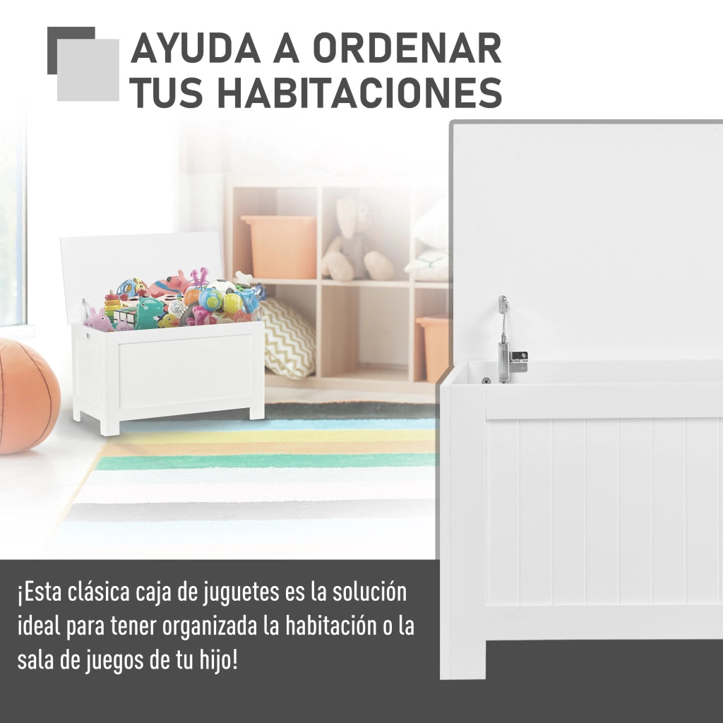 Baule per Soggiorno e Ingresso ¨C zephmum ¨C 81x40x46 cm Bianco