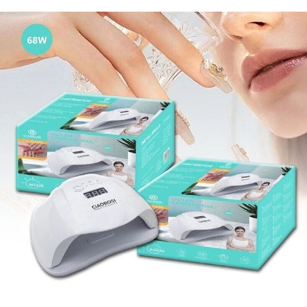 Trade Shop - Lampada Uv Led 68w 36led Fornetto Per Ricostruzione Unghie Gel Nail Art Tx-8486 -