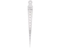 Misuratore di Tolleranza in Acciaio Inossidabile - Portata di Misura 1-15 mm - Metrico/Imperiale - Misurazione Interna di Diametro - Misuratore di Diametro con Disco - Lettura Precisa - Righello di Tolleranza