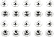 Set di chiusini trasparenti in plastica da 10 a 21 mm per cucito inosservabili con presa ideale per progetti