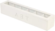 Cassetto per conservazione del tè in legno per la casa - Cassetto per caffè e bustine di tè - Cassetto per confezioni di zucchero - Bianco - Accessorio per tè elegante per l'organizzazione della cucina