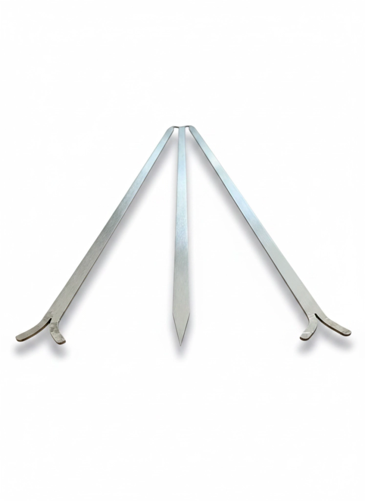Spiedi per barbecue in Acciaio Inox AISI 304 lunghi 64 cm per Carne Pesce Verdure 3 pz