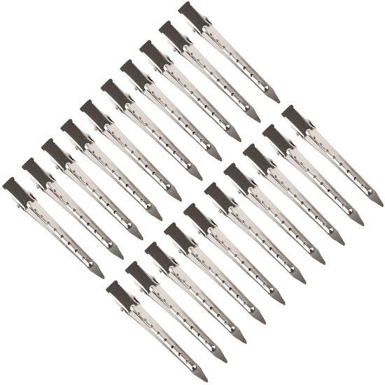 Clip per capelli professionale - 20 pezzi - Acciaio inossidabile - Design compatto - Klemme per capelli - Adatto per salone di bellezza - Clip per capelli