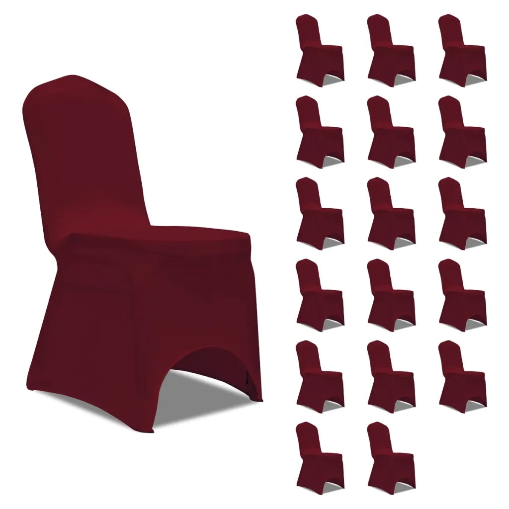 Coprisedie in Tessuto Elasticizzato Borgogna 18 pz cod mxl 60451