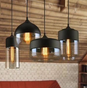 Lampada Da Soffitto Pensile Di Vetro Zenit A Black