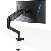 Supporto per monitor per monitor da 13 a 32 pollici, supporto singolo per braccio per monitor da 2 a 10 kg, altezza regolabile con inclinazioni, girevole, girevole, VESA 75 e 100 mm