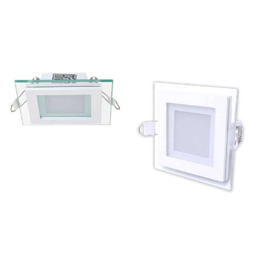 Trade Shop - Pannello Led Slim Incasso Bordo In Vetro 9 W Cct Tre Colorazione Luce P-94e-q3c -