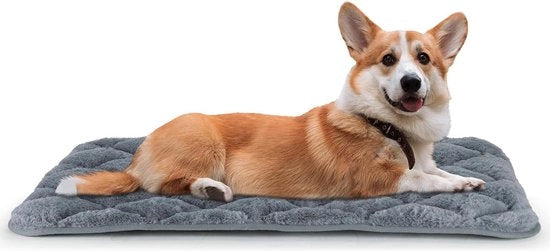 Cuscino per cani, soffice, coprente, lavabile, antiscivolo, asciugamano per cani, letto per cani per piccoli, medi e grandi cani, coperta, materasso per cani, colore grigio, 75 x 48 cm
