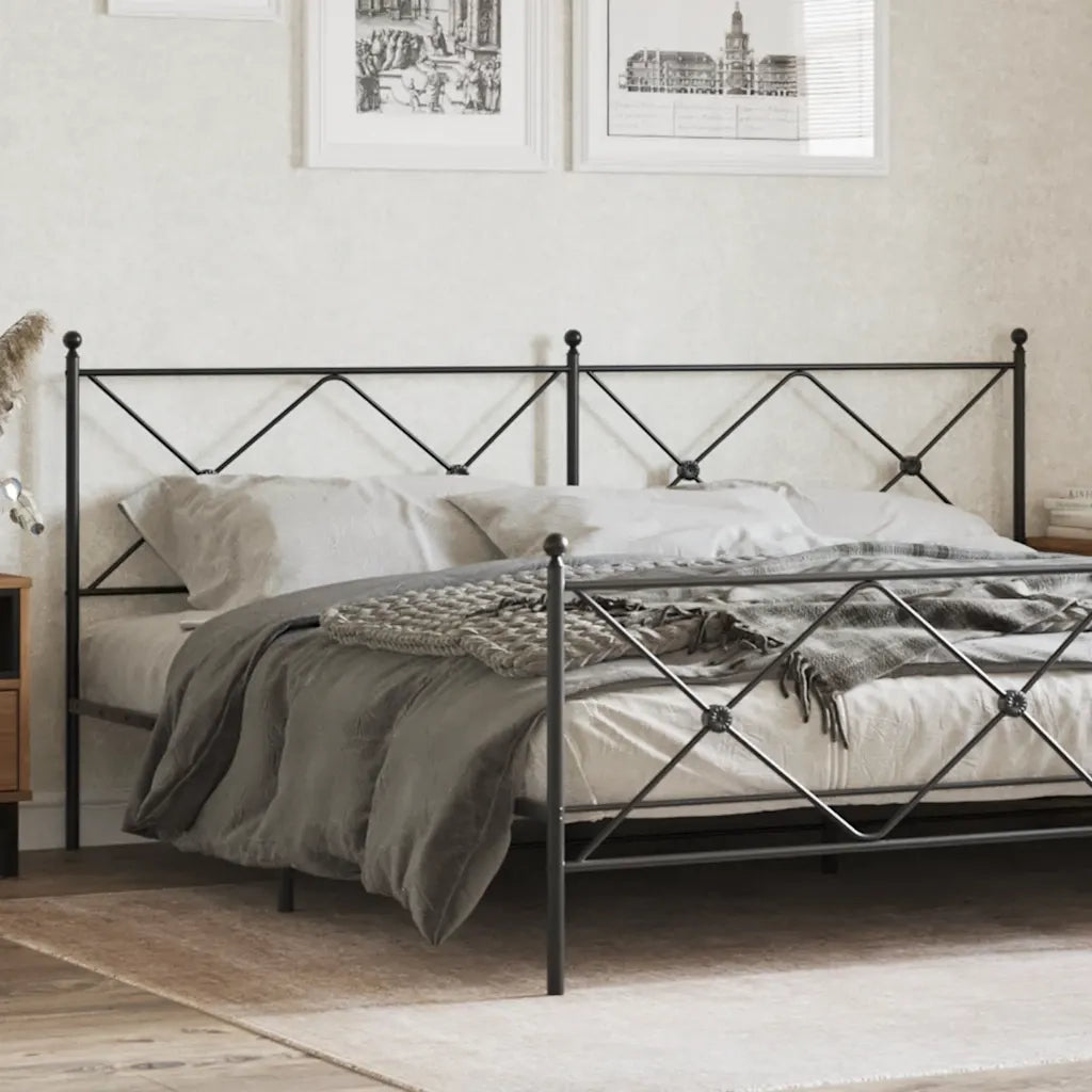 Testiera di Ricambio in Metallo Nero 193 cm 376539