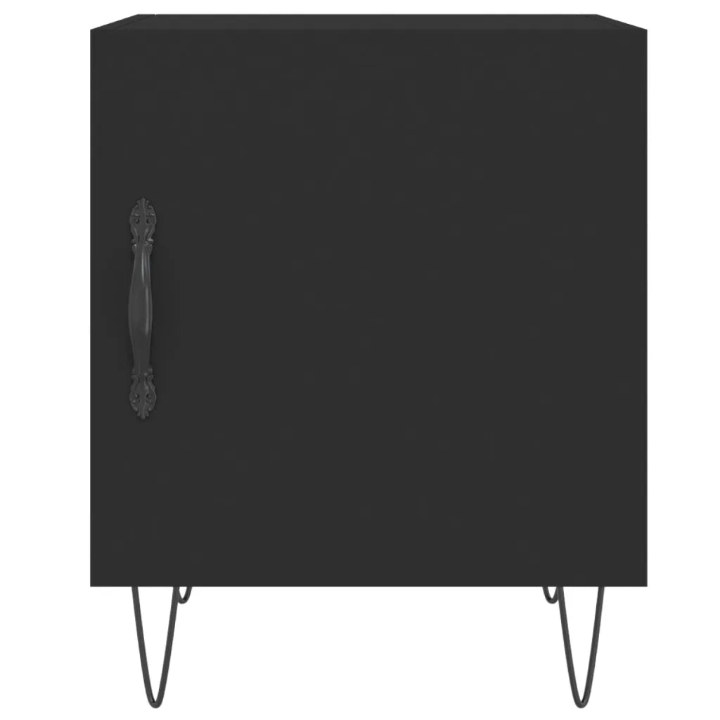 Comodini 2 pz-Set di 2 Tavolino da notte Neri 40x40x50 cm in Legno Multistrato 710168