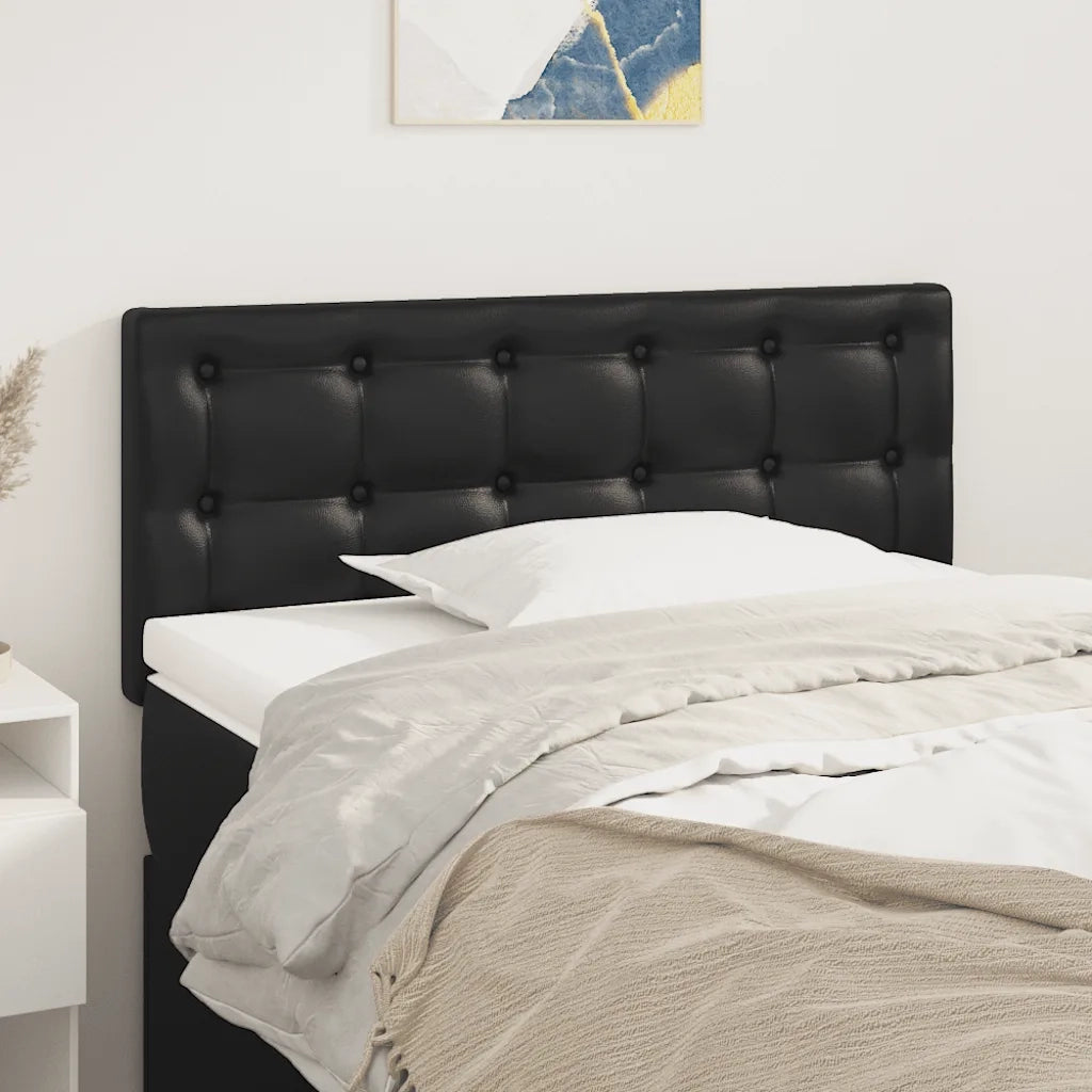 Testiera-Testata-Testiera Decorativa Nero 90x5x78/88 cm in Similpelle 262155