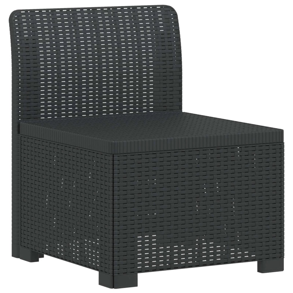 Divano da Giardino a 3 Posti in Aspetto Rattan PP Antracite 8011884