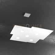 PLATE SOSPENSIONE 5 LUCI BIANCO 1129-S5-BI