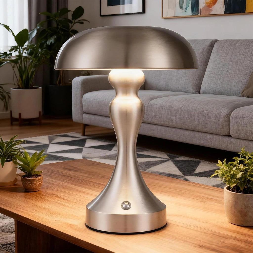 ZMH Lampada da tavolo LED wireless touch dimmerabile retrò vintage per comodino camera letto