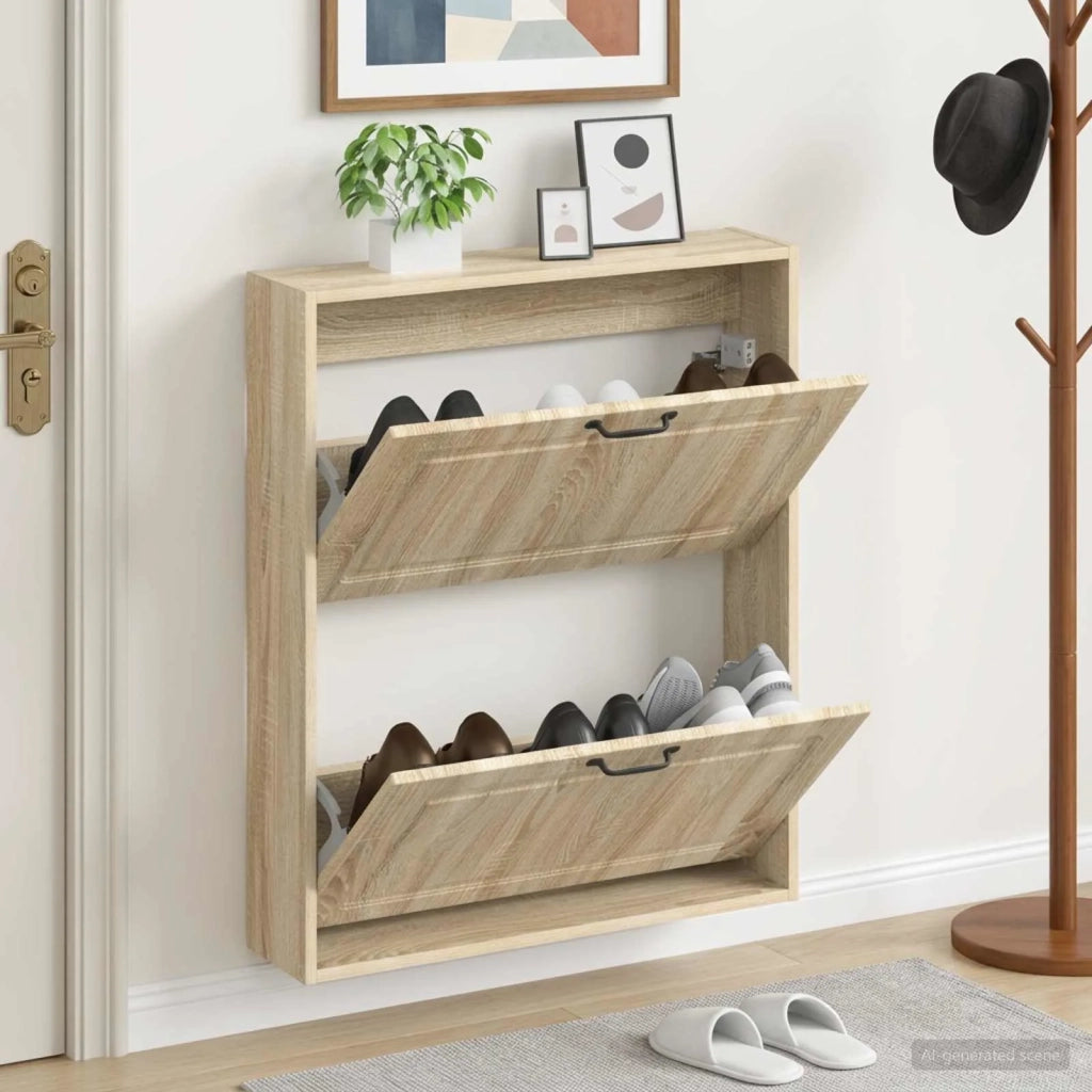 Mobiletto per Scarpe da Muro UTRECHT 71 x 17 x 86 cm 897737