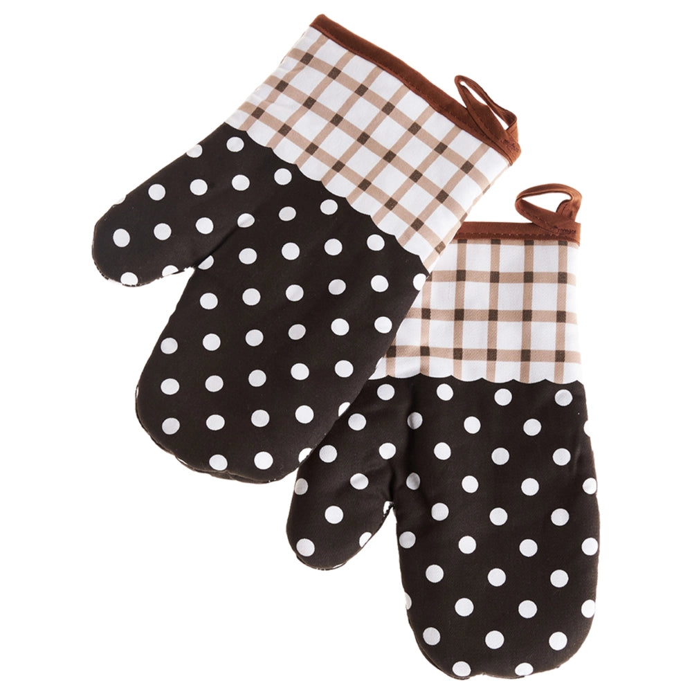 Set da cucina Grembiule Guanti da forno Panni da cucina beige tessili da cucina