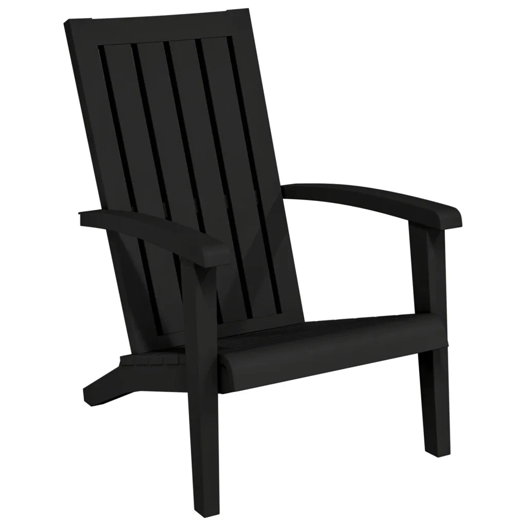 Sedia Adirondack da Giardino in Polipropilene Nero 364165