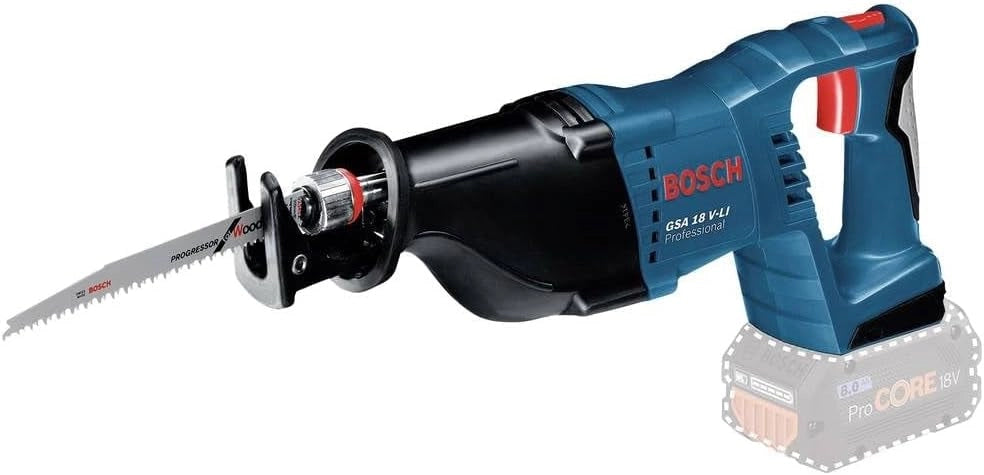 Bosch Professional 060164J000 GSA Sega Universale a Batteria, Solo, Carton, 4 Ah, 18 V, Nero/Blu