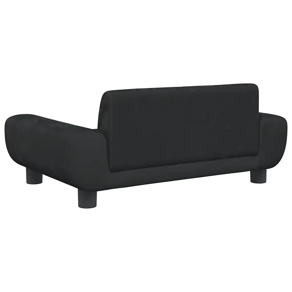 Divano per Bambini-Sofa-Divanetto Nero 70x45x33 cm in Velluto