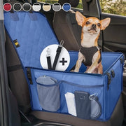 Sedile per auto per cani stabile, pareti rinforzate e 5 cinture di sicurezza, sedile per auto per cani impermeabile per sedile anteriore e posteriore.