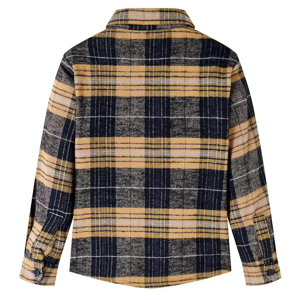 Camicia a Quadri da Bambino Gialla e Nera 116