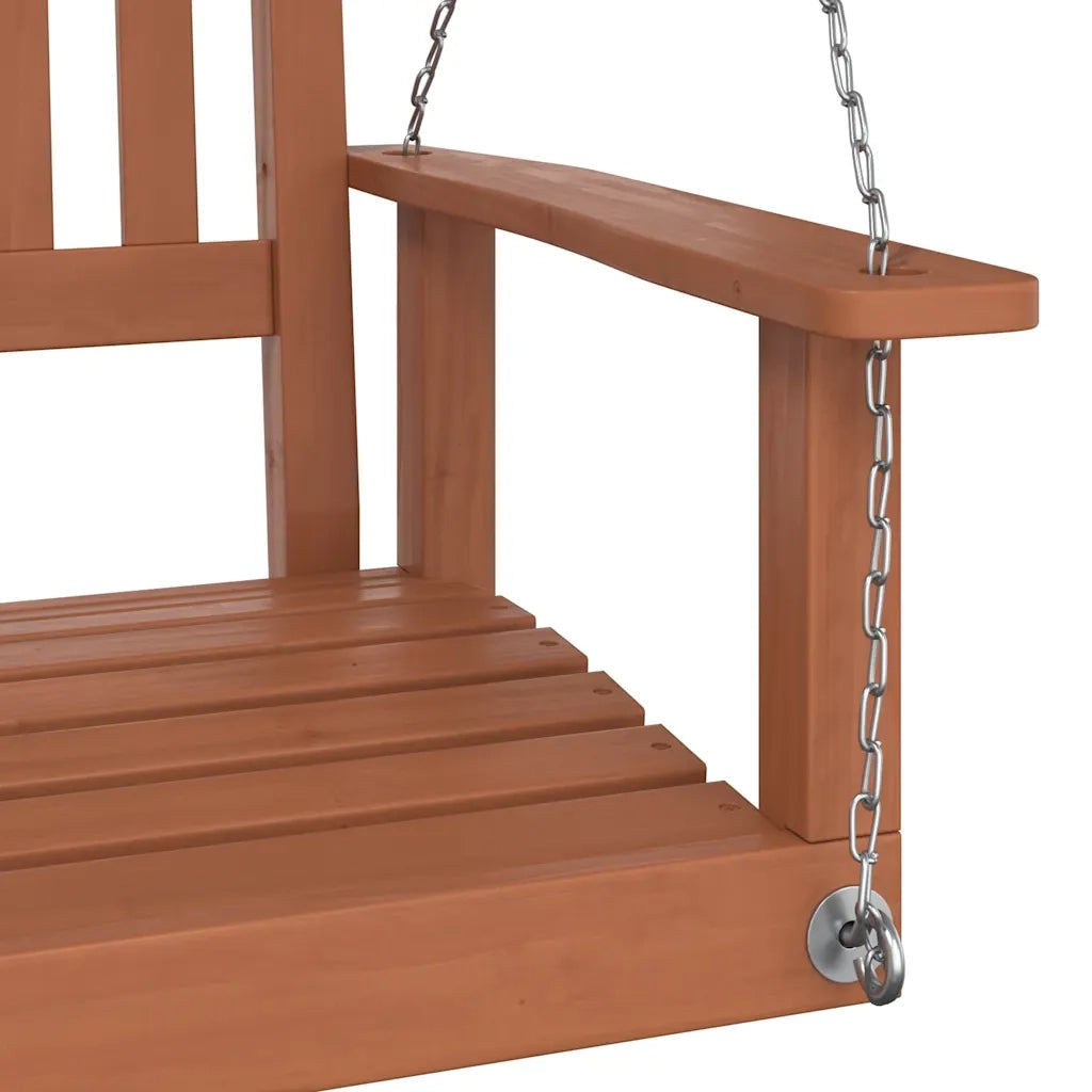 Dondolo da Giardino Catene in Metallo Marrone in Legno di Abete 4008975